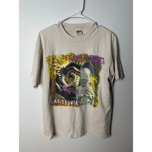 1995 David Bowie Nine Inch Nails Concert Tour T-Shirt Single Stitch L Anvil